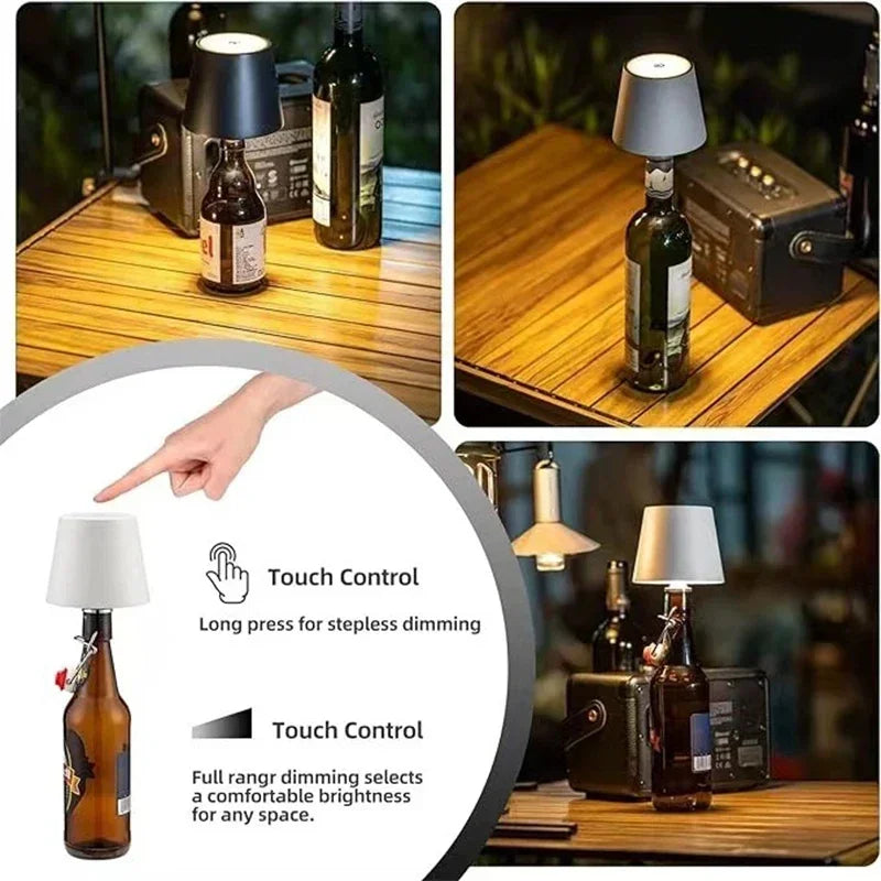 Touch Control Wireless Bottle Table Lamp