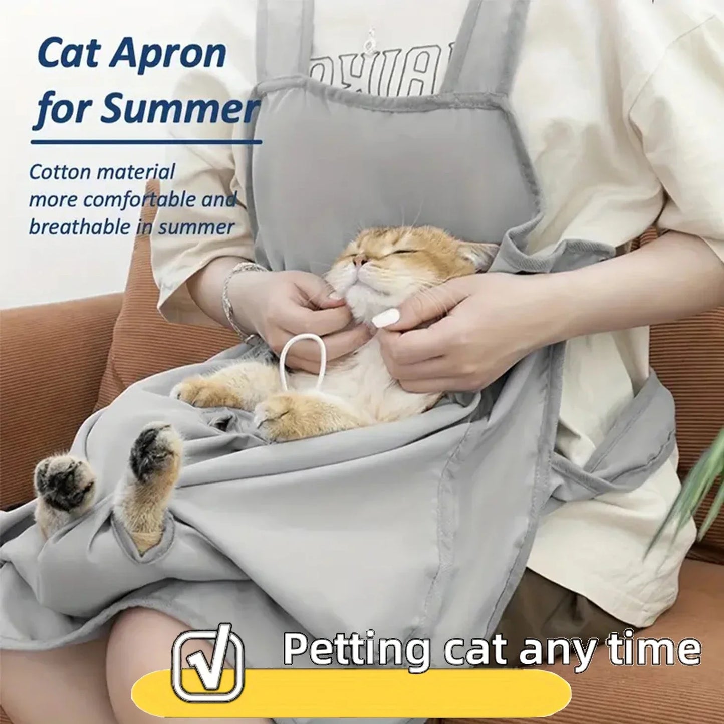 Cozy Pet Carrier Apron For Small Cats