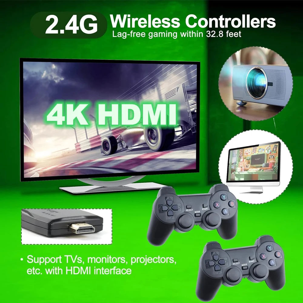 M8 Retro Game Console with 2.4G Wireless Gaming Controller